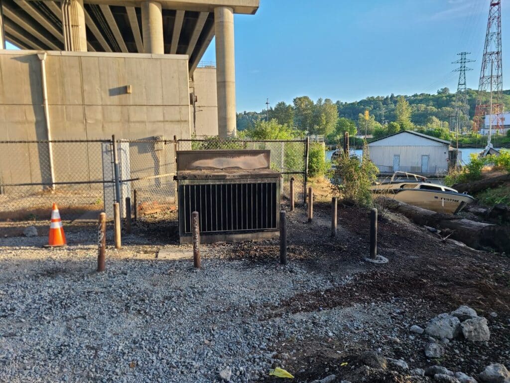 Utility site restored after hazardous debris removal