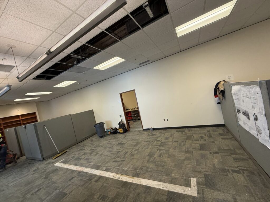 Cleared office space ready for rebuild at Seattle Municipal Tower